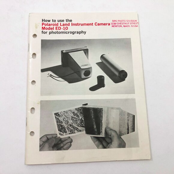 Manual How to use Polaroid Land Instrument Camera Model ED-10 photomicrography - Picture 1 of 6
